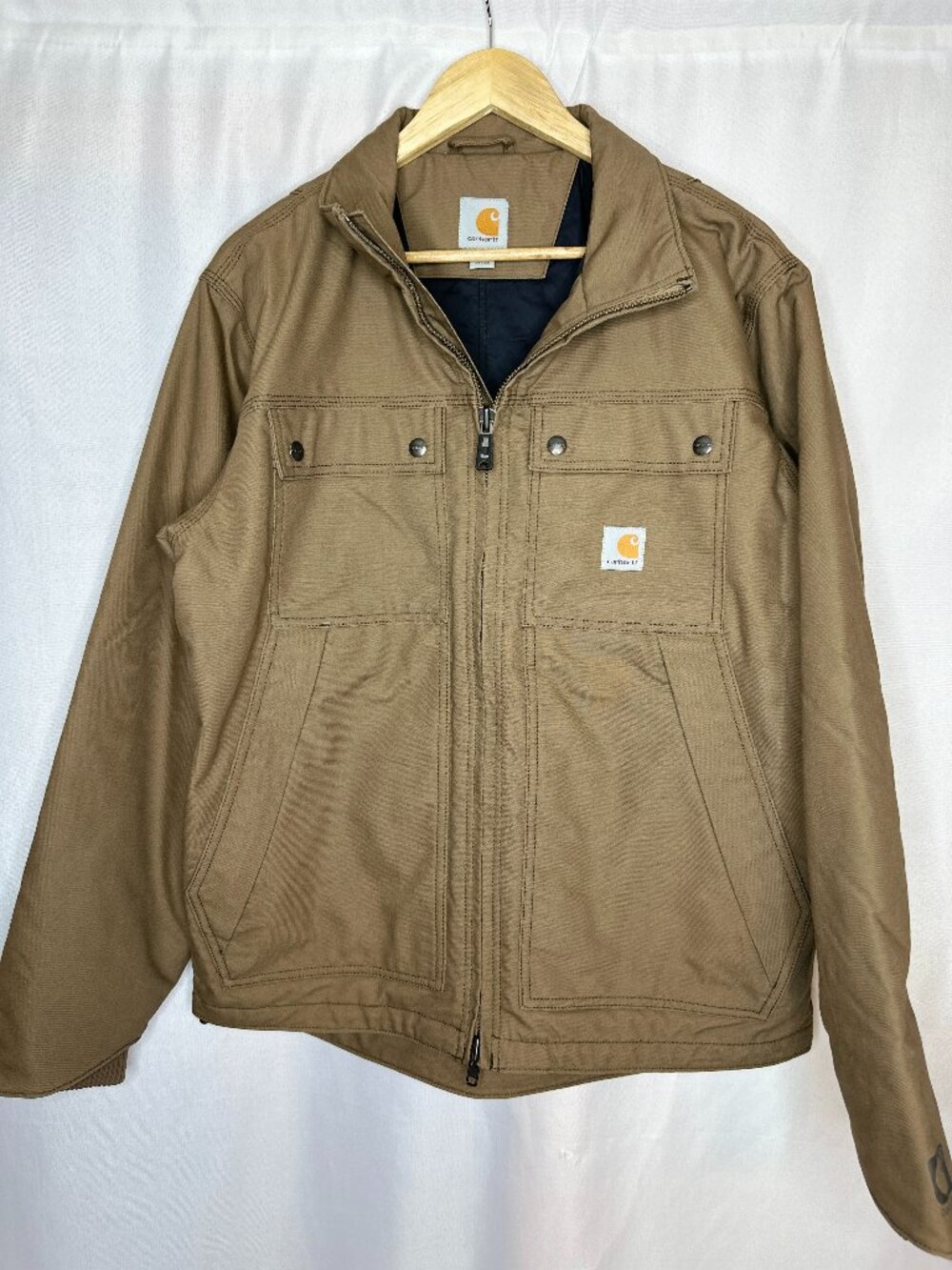 NWOT Carhartt Quick Duck Jefferson Brown Canvas Jacket MEDIUM Workwear Utility